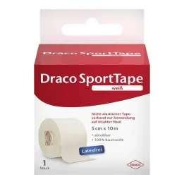 Dracotape obvaz 10mx5cm bílý, 1 kus