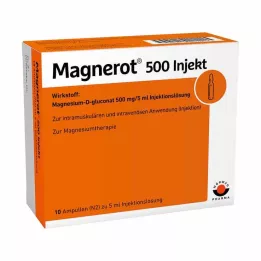 MAGNEROT 500 injekčních ampulí, 10X5 ml