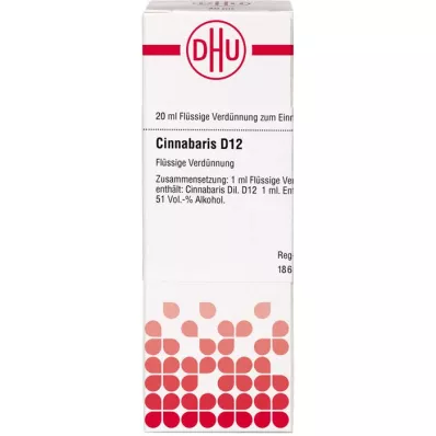 CINNABARIS D 12 Ředění, 20 ml