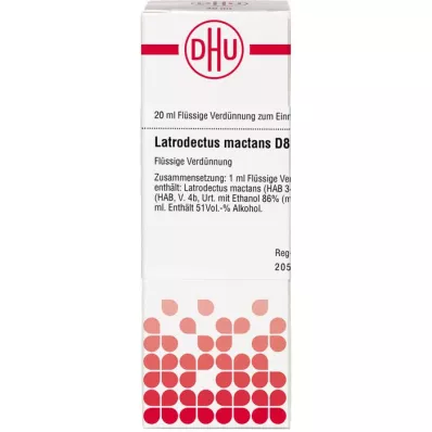 LATRODECTUS mactans D 8 Ředění, 20 ml LATRODECTUS mactans D 8 Ředění, 20 ml