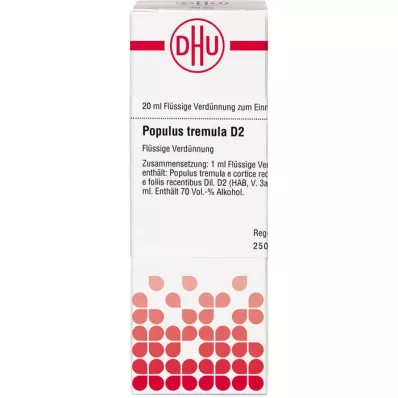 POPULUS TREMULA D2 Ředění, 20 ml