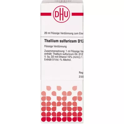 THALLIUM SULFURICUM D 12 Ředění, 20 ml
