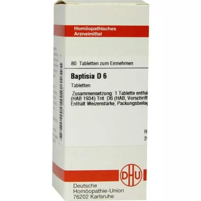 BAPTISIA D 6 tablet, 80 ks BAPTISIA D 6 tablet, 80 ks