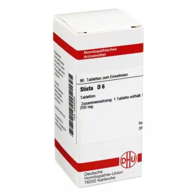 STICTA D 6 tablet, 80 ks