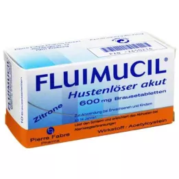 FLUIMUCIL Akutní expektorant na kašel 600 šumivých tablet, 10 ks