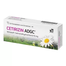 CETIRIZIN ADGC Potahované tablety, 20 ks