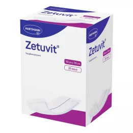 ZETUVIT Absorpční obklady sterilní 10x10 cm, 25 ks
