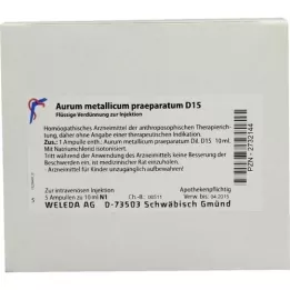 AURUM METALLICUM PRAEPARATUM D 15 ampule, 5x10 ml
