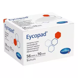 EYCOPAD Obklady na oči 56x70 mm nesterilní, 5 ks