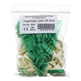 FINGERLING Latex OP Velikost 5, 100 kusů