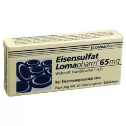 EISENSULFAT Lomapharm 65 mg potahované tablety, 20 ks