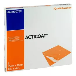 ACTICOAT Antimikrobiální obvaz na rány 10x10 cm, 5 ks