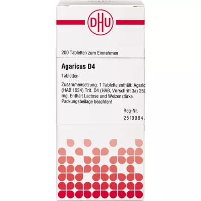 AGARICUS d 4 tablety, 200 ks