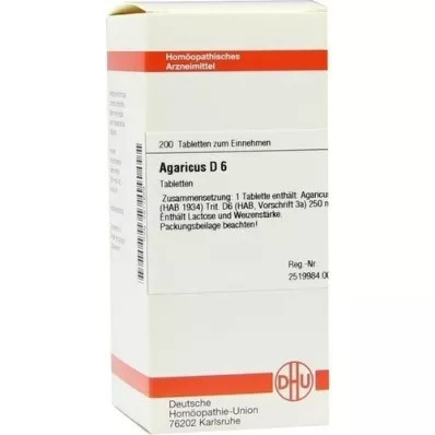 AGARICUS d 6 tablety, 200 ks