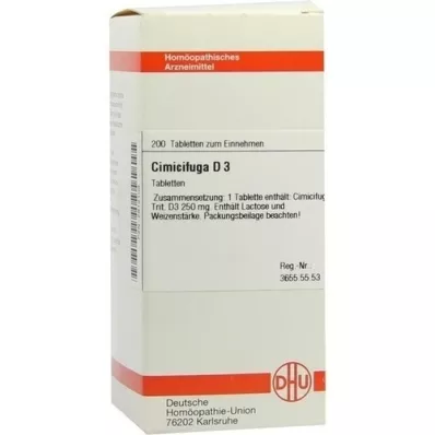 CIMICIFUGA d 3 tablety, 200 ks