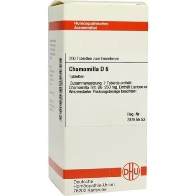 CHAMOMILLA d 6 tablety, 200 ks CHAMOMILLA d 6 tablety, 200 ks