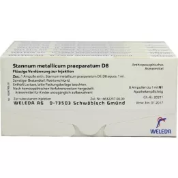 STANNUM METALLICUM Praeparatum D 8 ampule, 48x1 ml