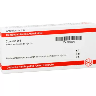 COCCULUS D 6, 10x1 ml