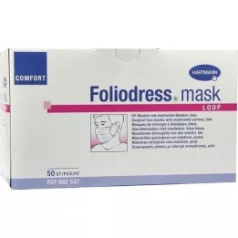 Foldress maska komfortní smyčky modré OP masky, 50 ks