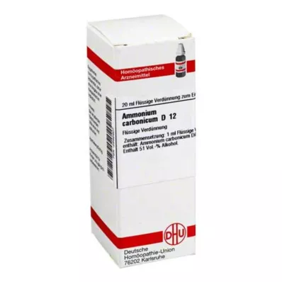 AMMONIUM CARBONICUM D 12 Ředění, 20 ml