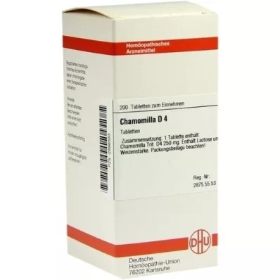 Chamomilla D 4 tablety, 200 ks