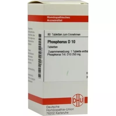 PHOSPHORUS D 10 tablet, 80 ks PHOSPHORUS D 10 tablet, 80 ks