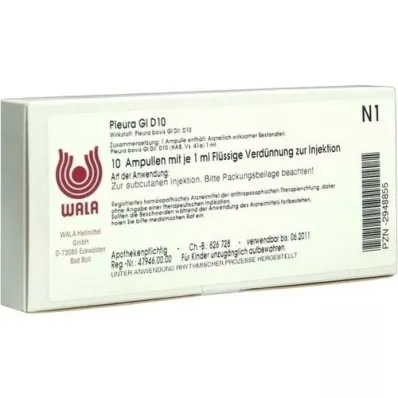 PLEURA GL D 10 ampulí, 10X1 ml
