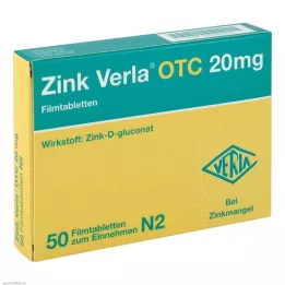ZINK VERLA OTC 20 mg potahované tablety, 50 ks