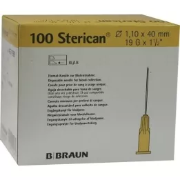 STERICAN CANNULAS 19 GX1 1/2 1,1x40 mm, 100 ks