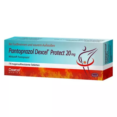 PANTOPRAZOL Dexcel Protect 20 mg enterosolventní tablety, 14 ks