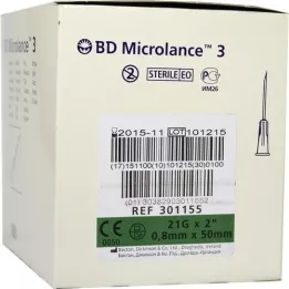 BD MICROLANCE kanyla 21 g 2 0,8x50 mm, 100 ks