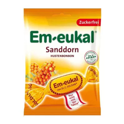 EM-EUKAL Rakytníkové bonbony bez cukru, 75 g