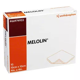 MELOLIN Obvazy na rány 10x10 cm sterilní, 10 ks