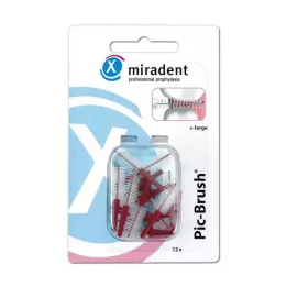 MIRADENT Náhradní kartáč Interd.Pic-Brush x-velký vínový, 12 kusů