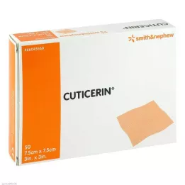 CUTICERIN Gáza 7,5x7,5 cm s mastným potahem, 50 ks