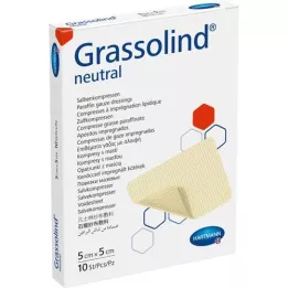 GRASSOLIND masti komprimuje 5x5 cm sterilní, 10 ks