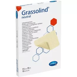 GRASSOLIND masti komprimuje 7,5x10 cm sterilní, 10 ks