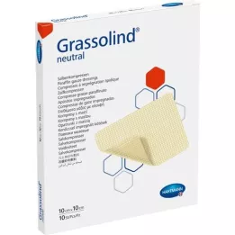 GRASSOLIND masti komprimuje 10x10 cm sterilní, 10 ks
