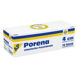 Porena elastický gázový obvaz 4cm bez cella bílý, 10 kusů