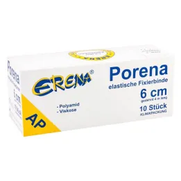 Porena elastická gázová bandáž 6cm bez cella bílá, 10 kusů