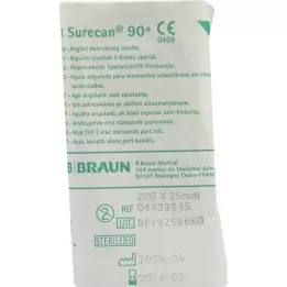 SURECAN Kanyla portu 20 Gx25 mm úhlová, 1 ks