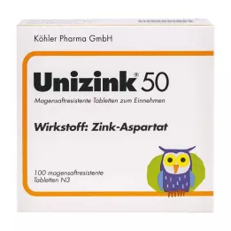 UNIZINK 50 enterosolventních tablet, 100 ks