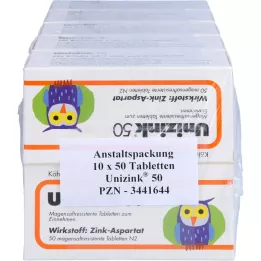 UNIZINK 50 enterosolventních tablet, 10X50 ks