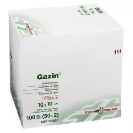 GAZIN Gáza komp.10x10 cm sterilní 8vrstvá, 50X2 ks