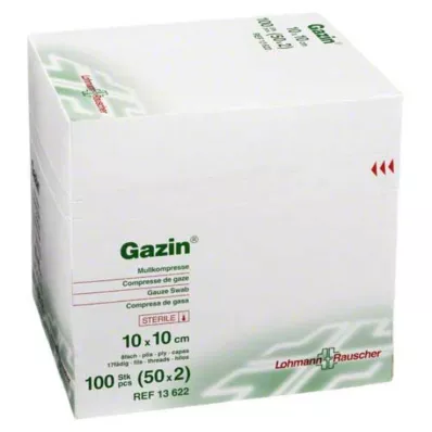 GAZIN Gáza komp.10x10 cm sterilní 8vrstvá, 50X2 ks