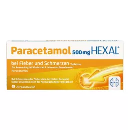 PARACETAMOL 500 mg HEXAL tablety na horečku a bolest, 20 ks