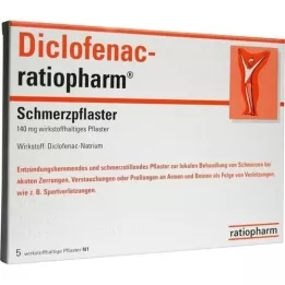DICLOFENAC ratiopharm Dlažba proti bolesti, 5 ks