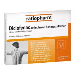 DICLOFENAC-náplasti proti bolesti ratiopharm, 5 ks