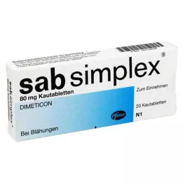 Sab simplex Žvýkací tablety, 20 ks
