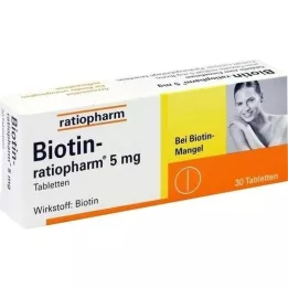 BIOTIN-RATIOPHARM 5 mg tablet, 30 ks